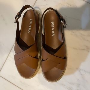 Prada Crisscross Sandals